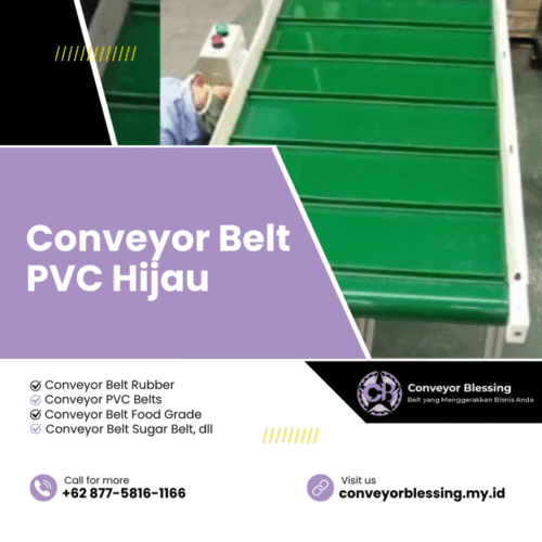 conveyor belt pvc hijau